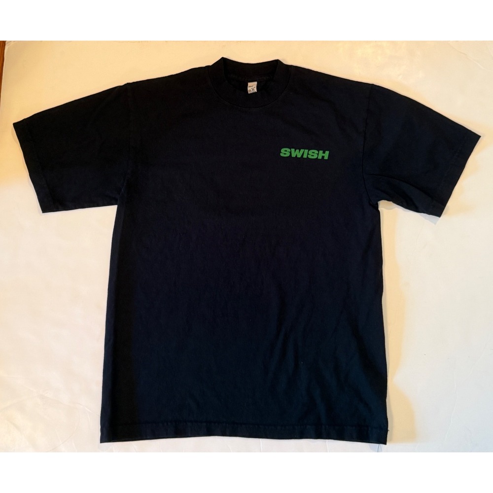 Los Angeles Apparel Swish Graphic T-Shirt Black Small 6.5oz Heavy Cotton USA